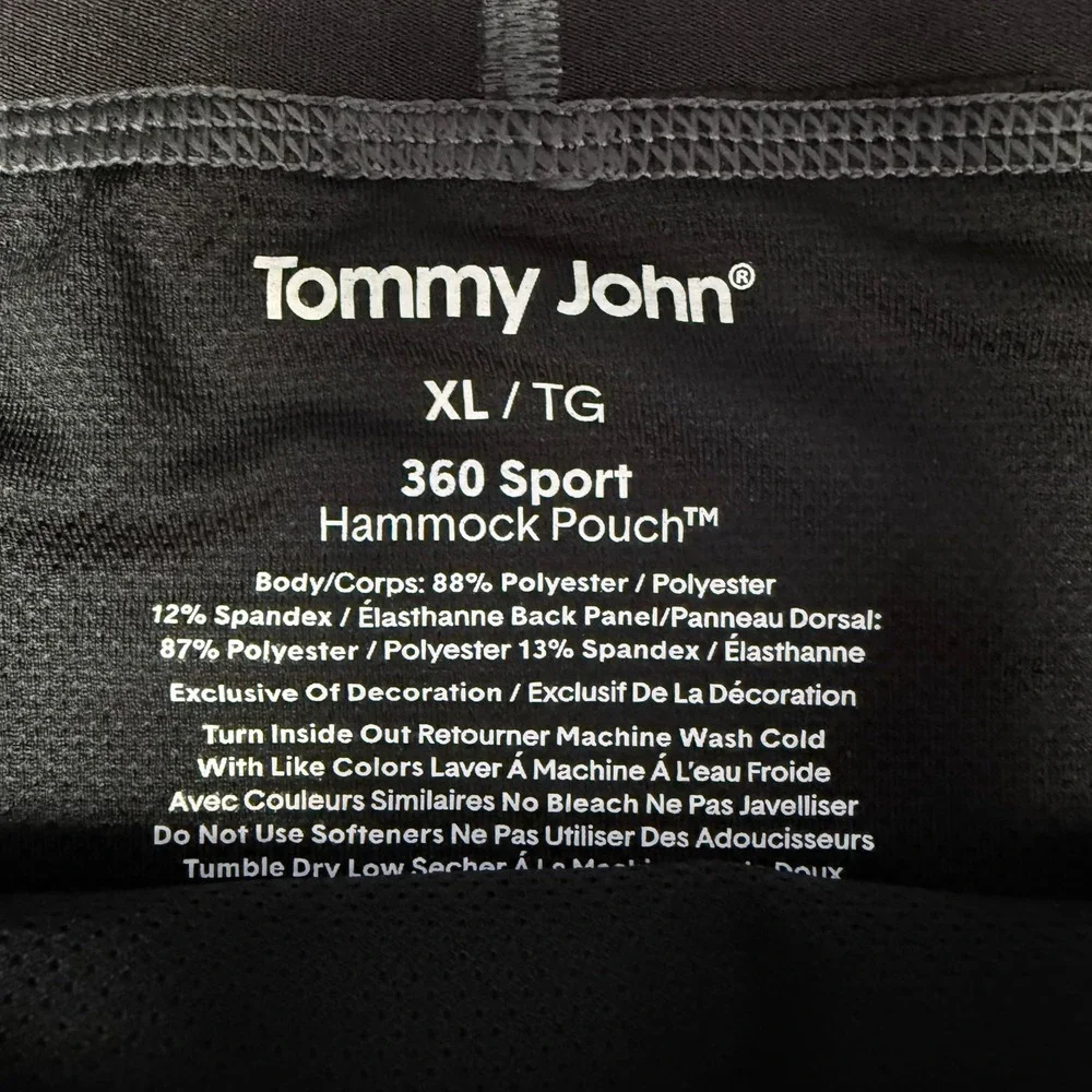 Tommy‎ John Mens XL Black 360 Sport Hammock Pouch 6